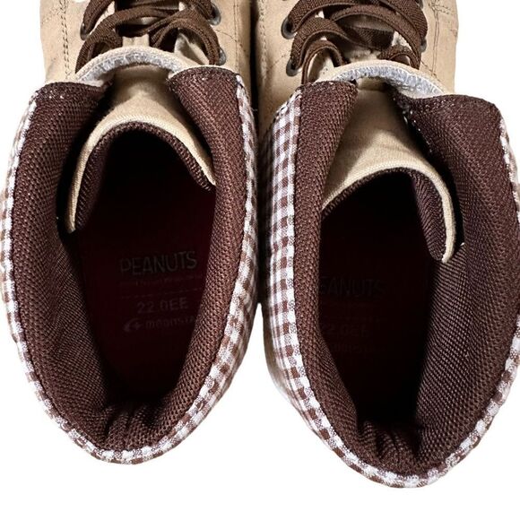 Moonstar ~ Peanuts sneakers ~ Snoopy patch ~ painted Woodstock ~ leather/canvas - Picture 12 of 14